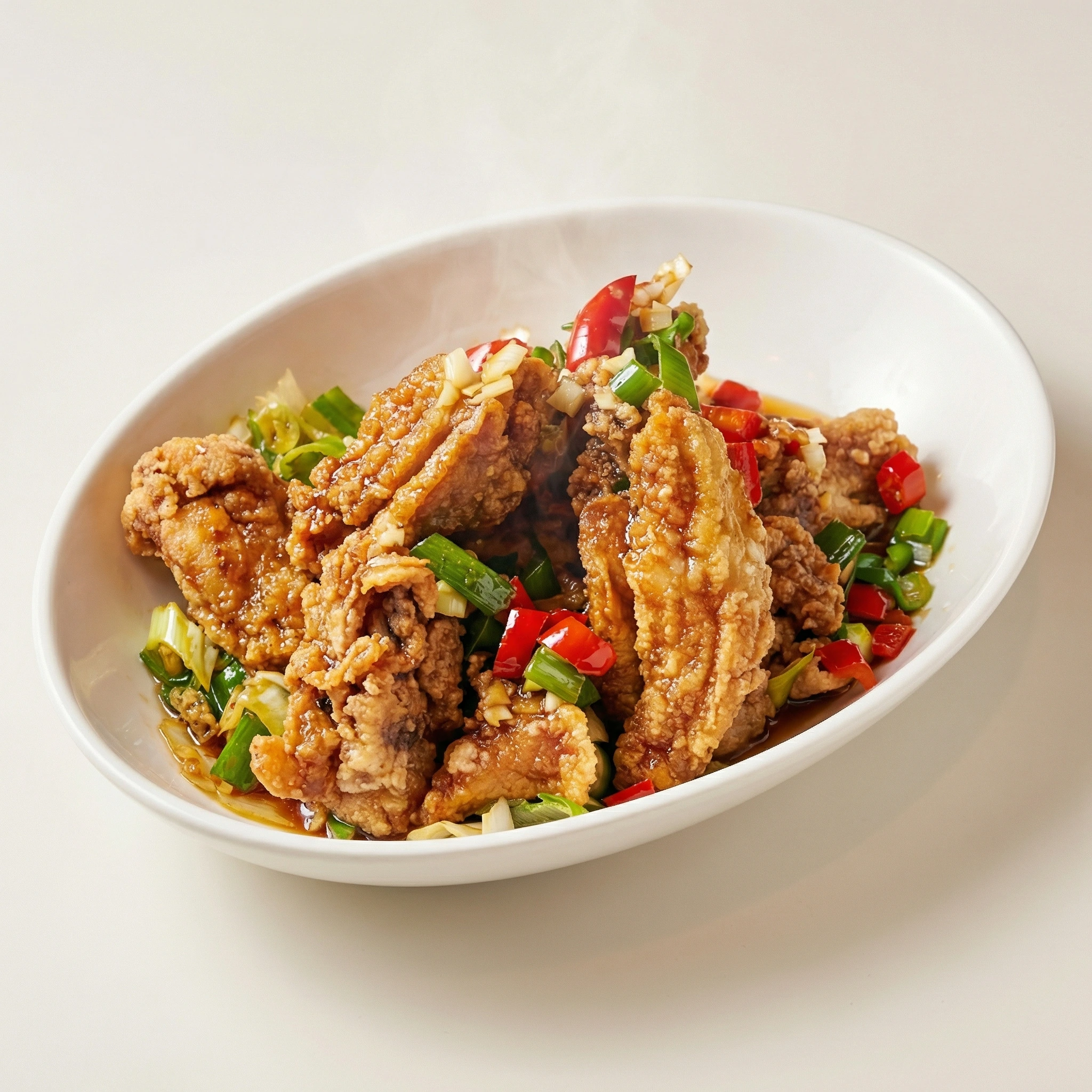 Yu Rim Gi spicy Korean fried chicken at Rae Mi Hyang Edmonton - authentic spicy soy sauce