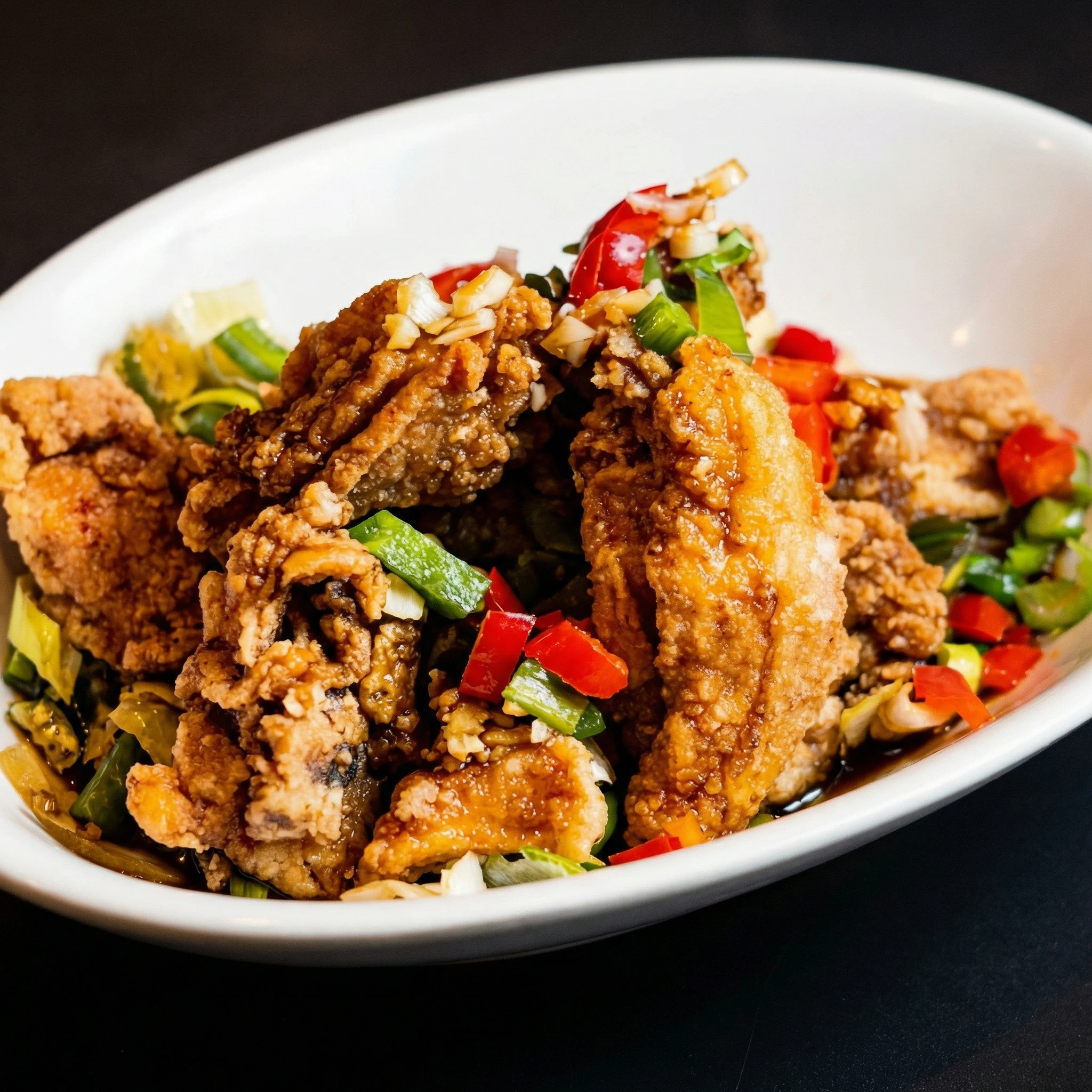 Yu Rim Gi Korean Fried Chicken with Spicy Soy Sauce at Rae Mi Hyang Edmonton